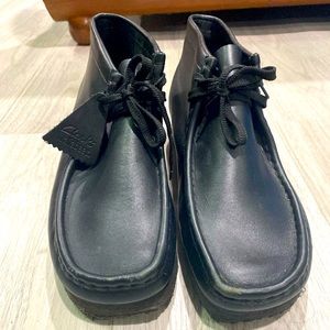 Clark WALLABEE BOOT BLACK LEATHER